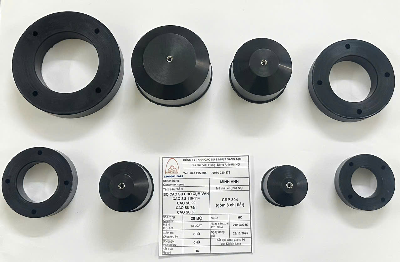 Bộ cao su cho cụm van Cao su 110-114, Cao su 90, Cao su 75rl, Cao su 60